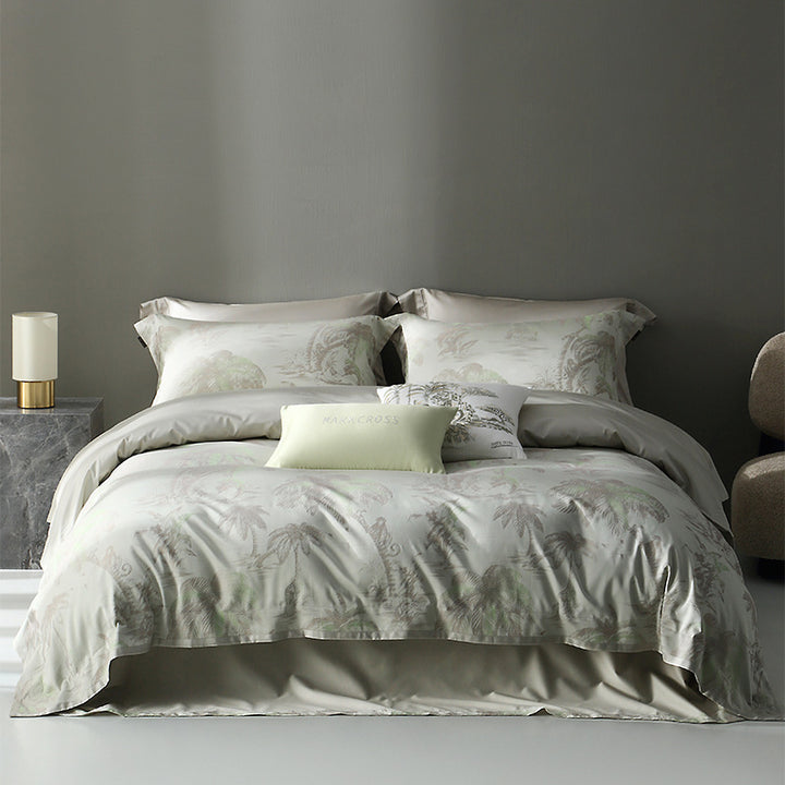 KozyCotton® American Cotton Four-piece Jacquard Bedding Harano Forest Pattern